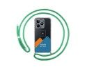 Personaliza tu Funda Colgante Transparente para Realme C53 con Cordon Verde Agua Dibujo Personalizada