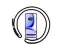 Funda Colgante Transparente para Realme C53 con Cordon Negro
