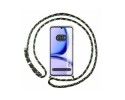 Funda Colgante Transparente para Realme C53 con Cordon Verde / Dorado