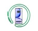 Funda Colgante Transparente para Realme C53 con Cordon Verde Agua