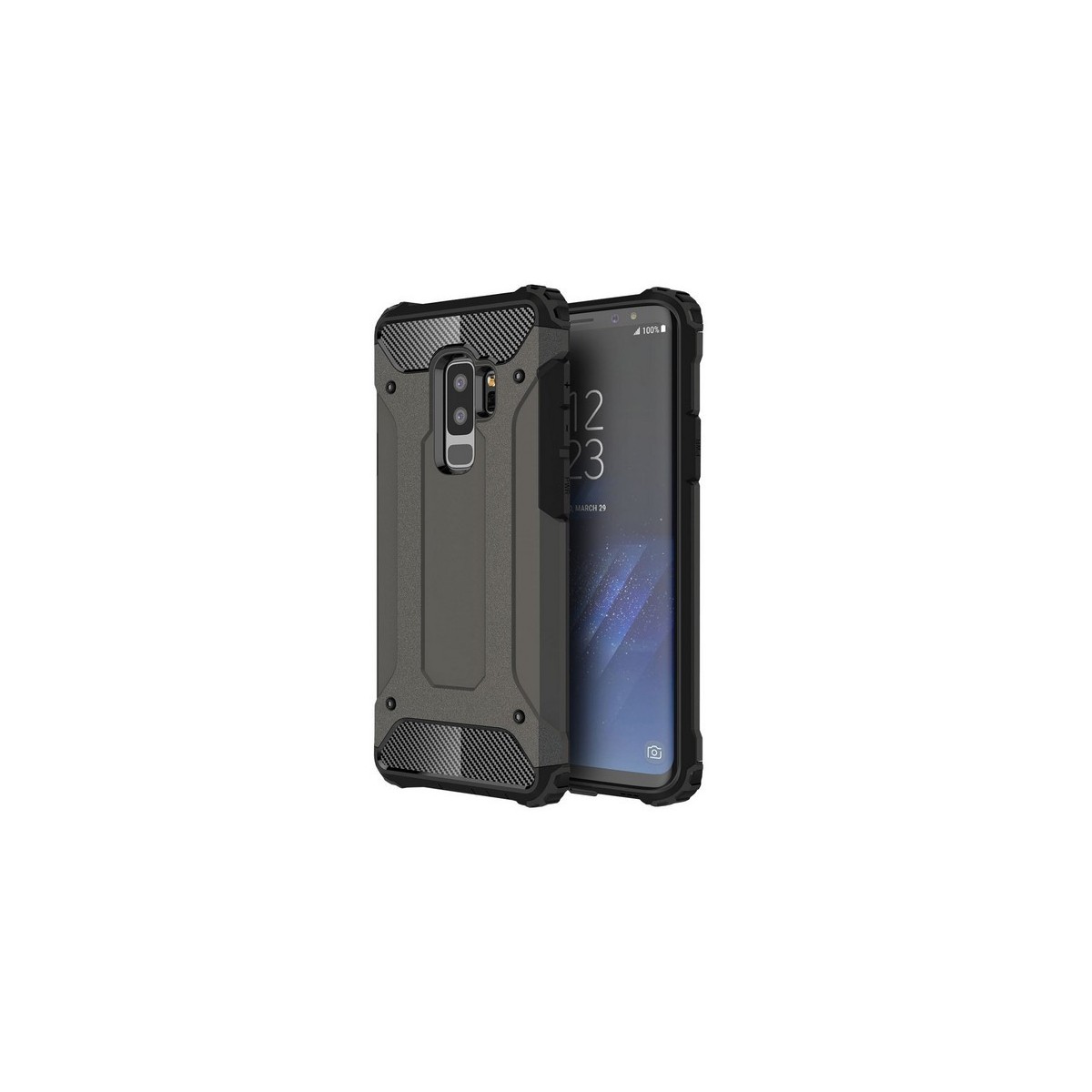Funda Tipo Hybrid Tough Armor (Pc+Tpu) Negra para Samsung Galaxy S9 Plus