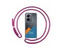 Personaliza tu Funda Colgante Transparente para Vivo V29 Lite 5G con Cordon Rosa Fucsia Dibujo Personalizada