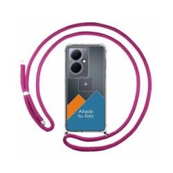 Personaliza tu Funda Colgante Transparente para Vivo V29 Lite 5G con Cordon Rosa Fucsia Dibujo Personalizada