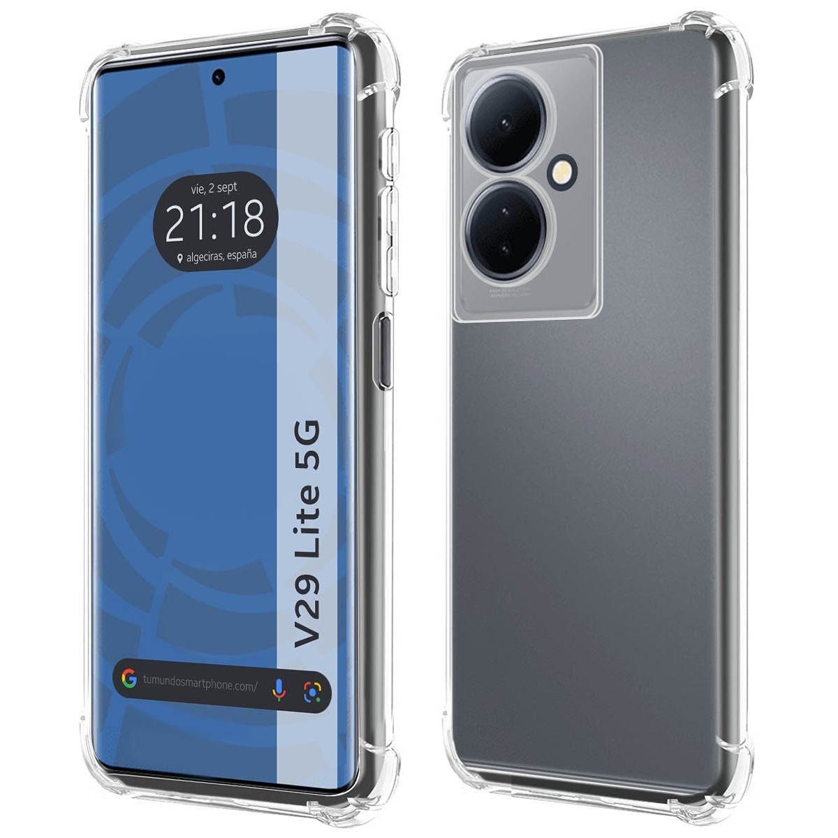 Funda Silicona Antigolpes Transparente para Vivo V29 Lite 5G