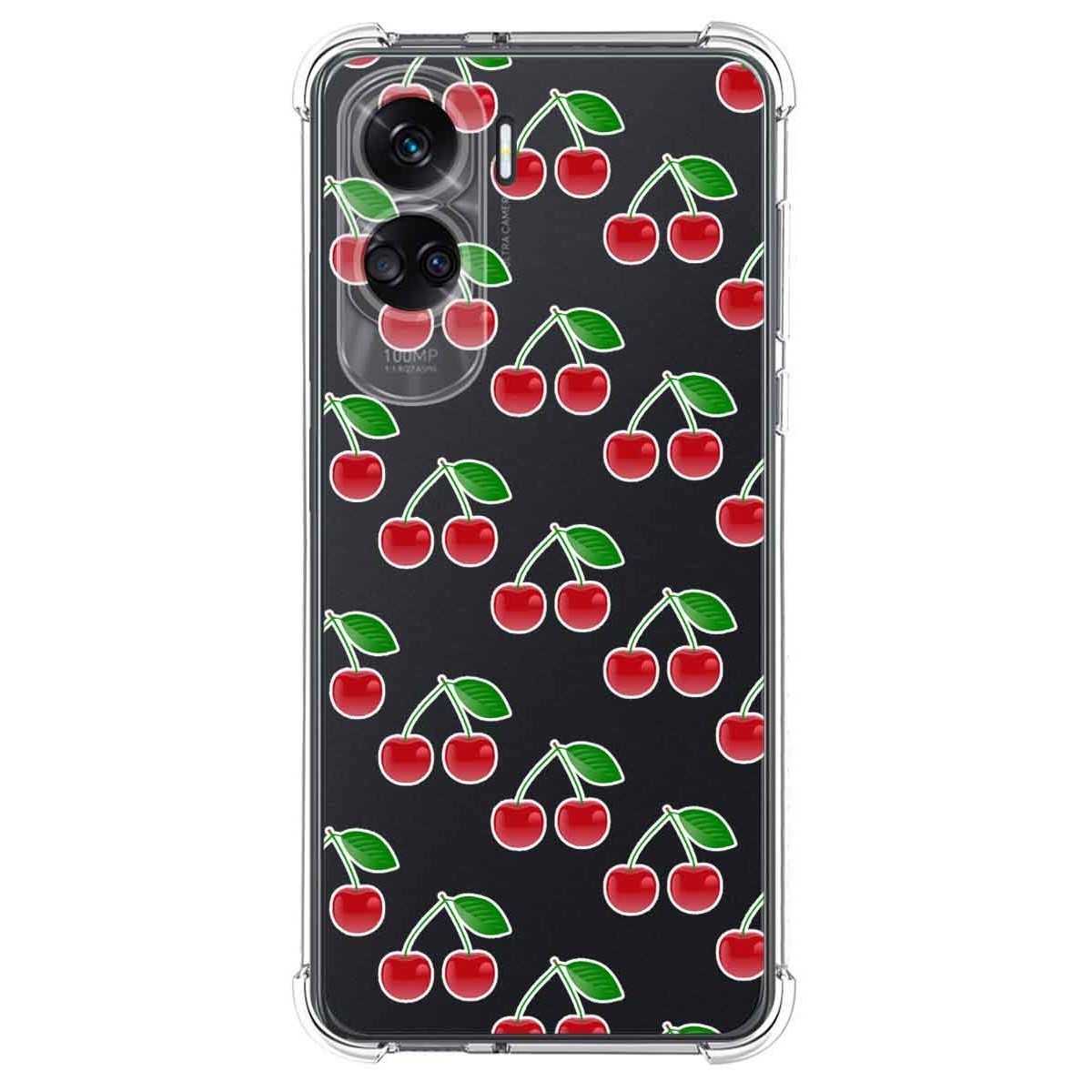 Funda Silicona Antigolpes compatible con Huawei Honor 90 lite 5G diseño Cerezas Dibujos