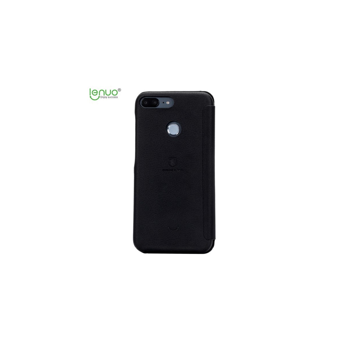 Funda Piel Flip Negra Marca Lenuo para Huawei Honor 9 Lite