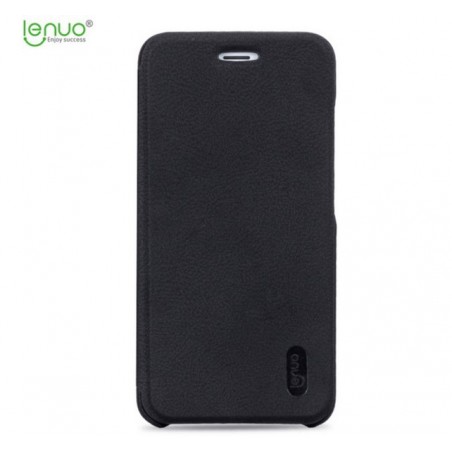 Funda Piel Flip Negra Marca Lenuo para Samsung Galaxy A8 (2018)