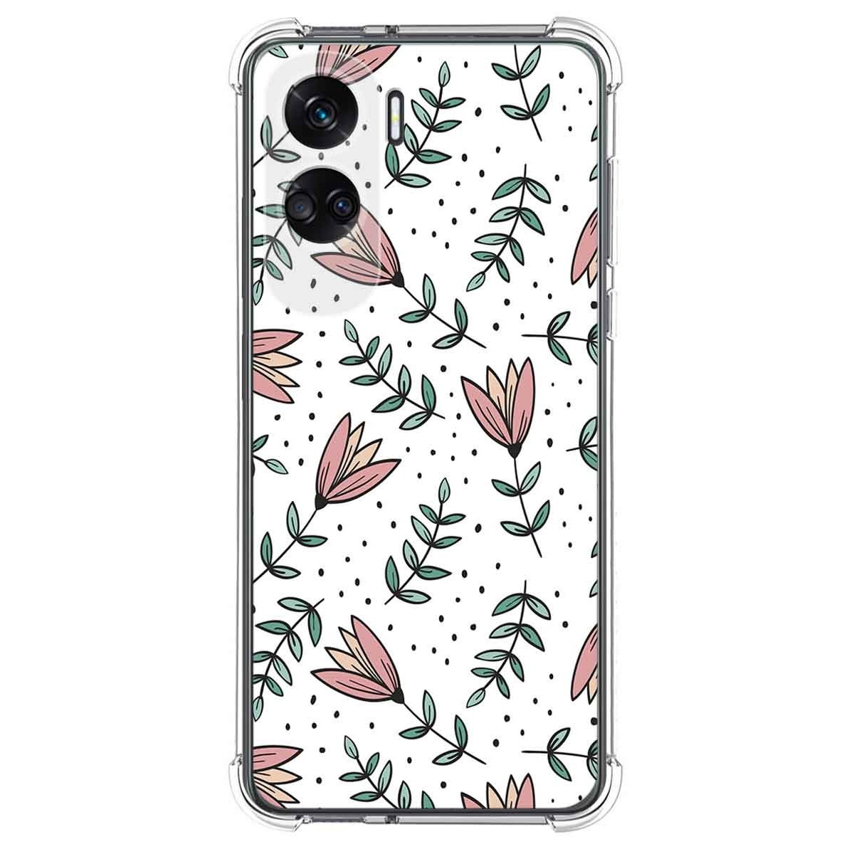 Funda Silicona Antigolpes compatible con Huawei Honor 90 lite 5G diseño Flores 01 Dibujos