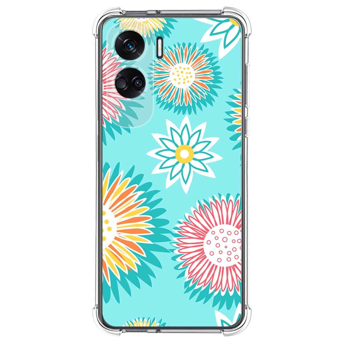 Funda Silicona Antigolpes compatible con Huawei Honor 90 lite 5G diseño Flores 05 Dibujos