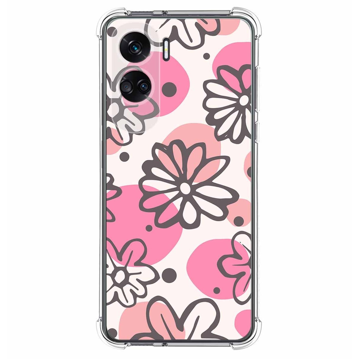 Funda Silicona Antigolpes compatible con Huawei Honor 90 lite 5G diseño Flores 09 Dibujos