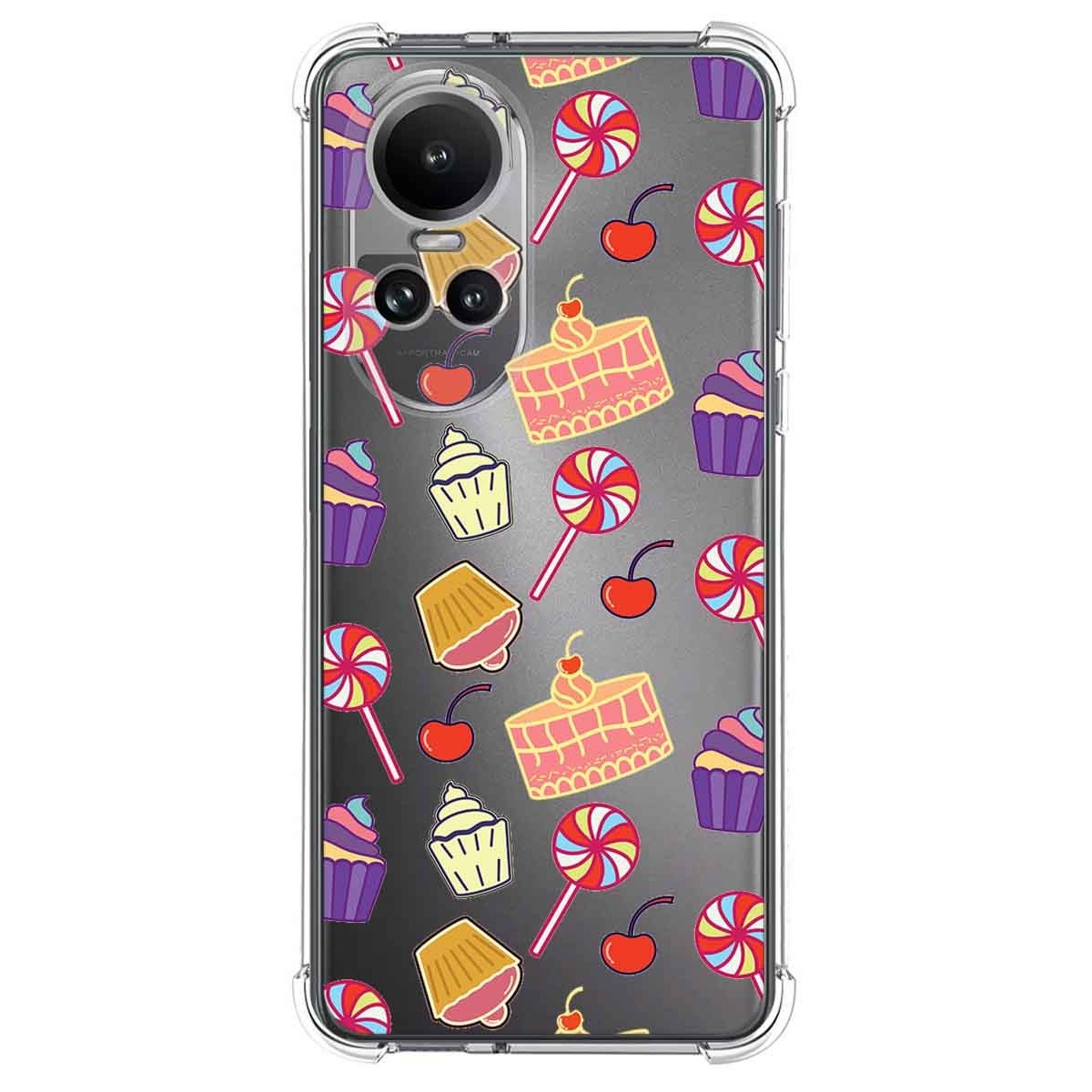 Funda Silicona Antigolpes para Oppo Reno 10 5G / 10 Pro 5G diseño Dulces 01 Dibujos