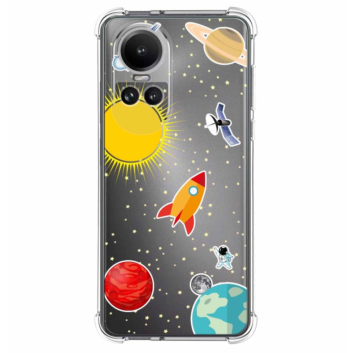 Funda Silicona Antigolpes para Oppo Reno 10 5G / 10 Pro 5G diseño Espacio Dibujos