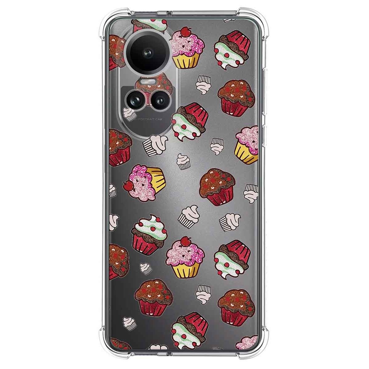 Funda Silicona Antigolpes para Oppo Reno 10 5G / 10 Pro 5G diseño Muffins Dibujos
