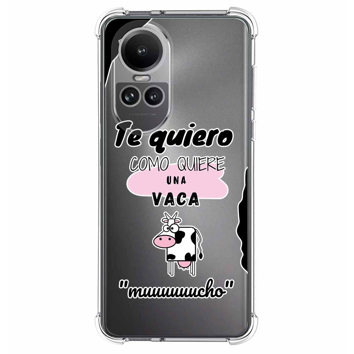 Funda Silicona Antigolpes para Oppo Reno 10 5G / 10 Pro 5G diseño Vaca Dibujos