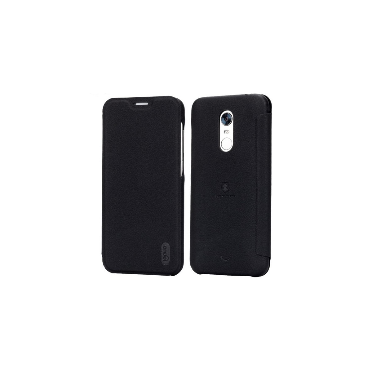 Funda Piel Flip Negra Marca Lenuo para Xiaomi Redmi 5 Plus