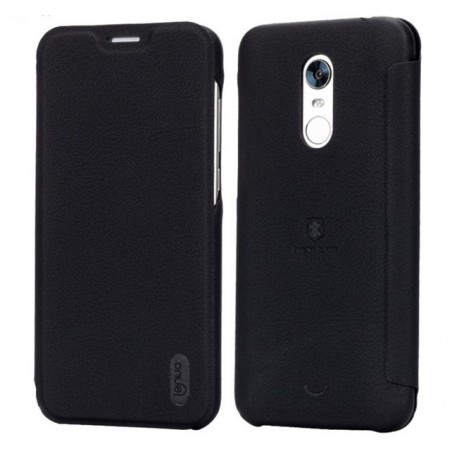 Funda Piel Flip Negra Marca Lenuo para Xiaomi Redmi 5 Plus