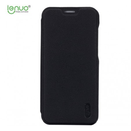Funda Piel Flip Negra Marca Lenuo para Xiaomi Redmi 5 Plus