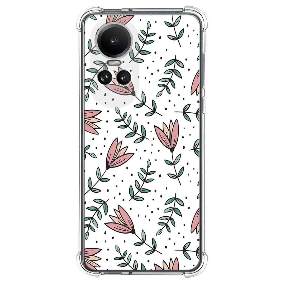 Funda Silicona Antigolpes para Oppo Reno 10 5G / 10 Pro 5G diseño Flores 01 Dibujos