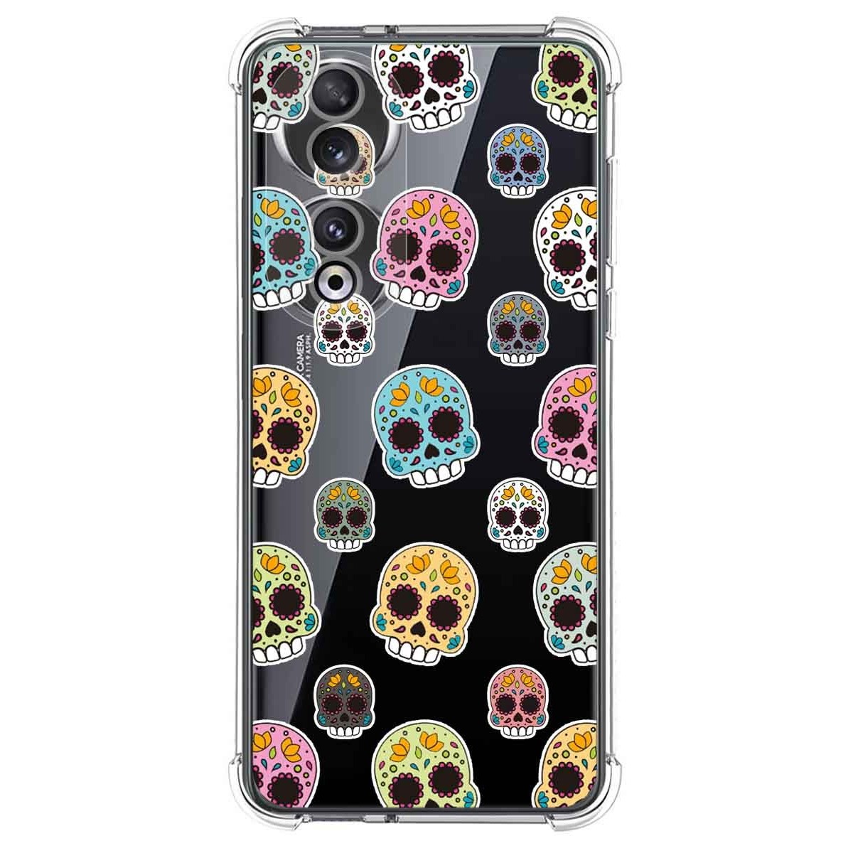 Funda Silicona Antigolpes compatible con Huawei Honor 90 5G diseño Catrina Dibujos