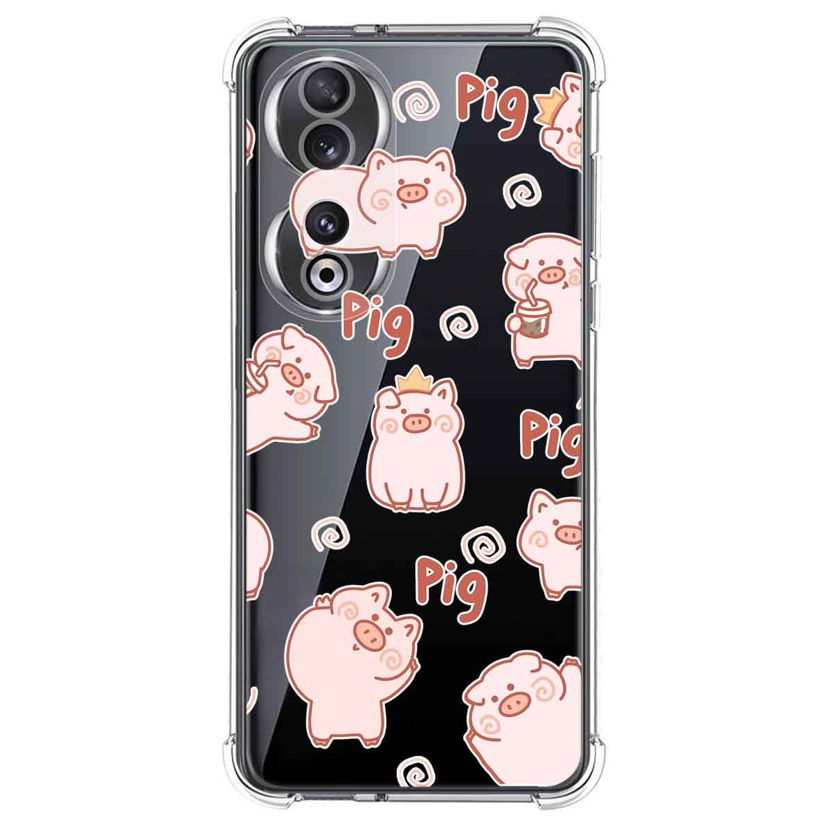 Funda Silicona Antigolpes compatible con Huawei Honor 90 5G diseño Cerdos Dibujos