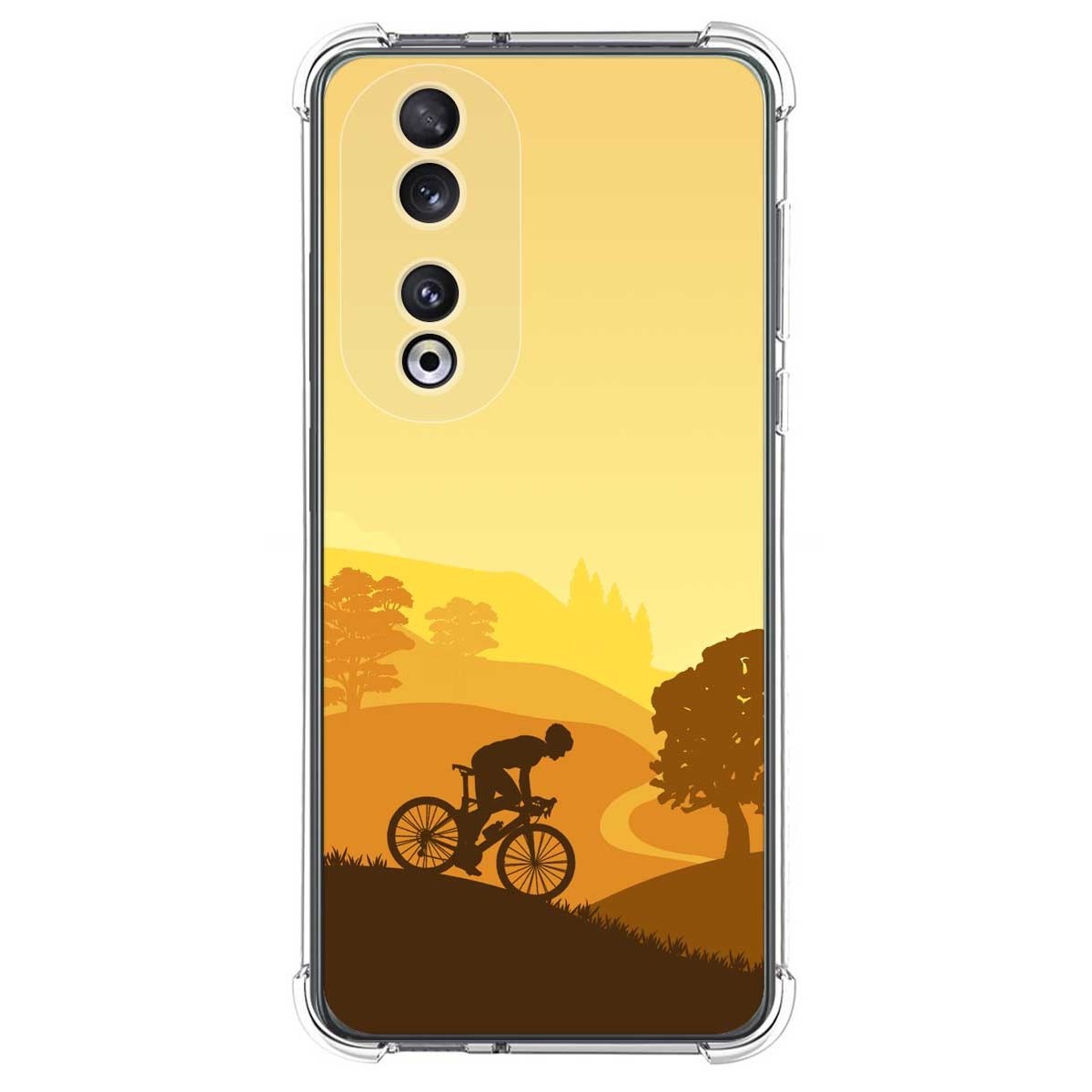 Funda Silicona Antigolpes compatible con Huawei Honor 90 5G diseño Ciclista Dibujos