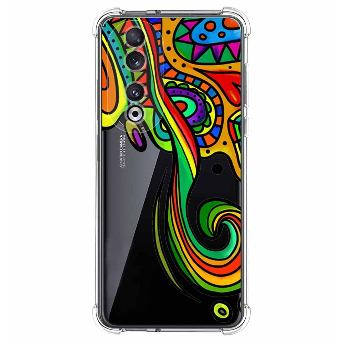 Funda Silicona Antigolpes compatible con Huawei Honor 90 5G diseño Colores Dibujos