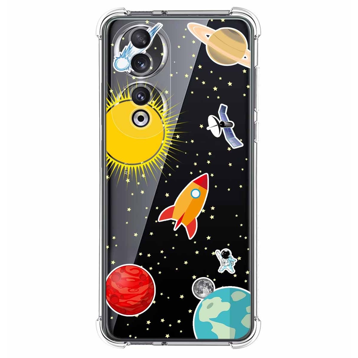 Funda Silicona Antigolpes compatible con Huawei Honor 90 5G diseño Espacio Dibujos