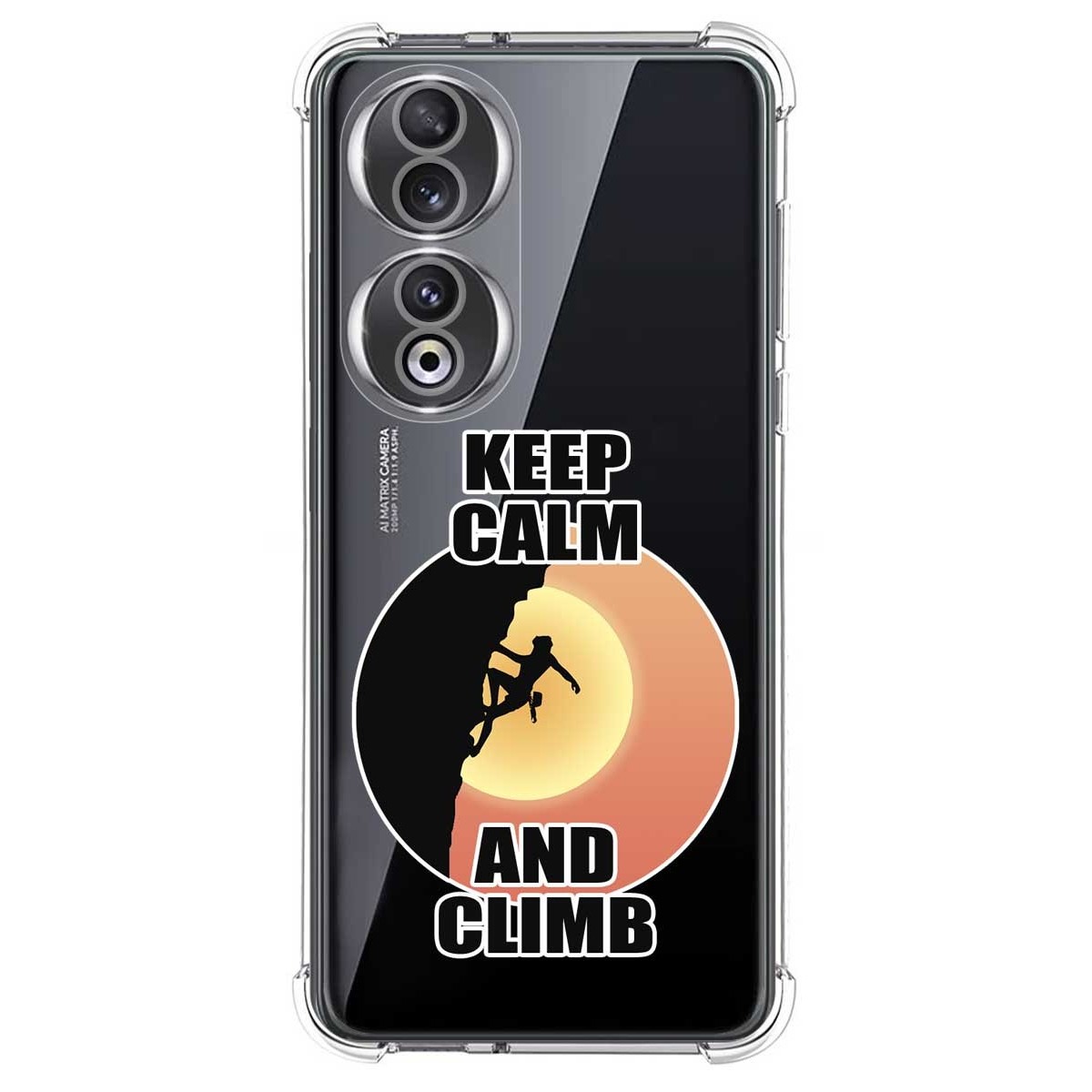 Funda Silicona Antigolpes compatible con Huawei Honor 90 5G diseño Mujer Escalada Dibujos