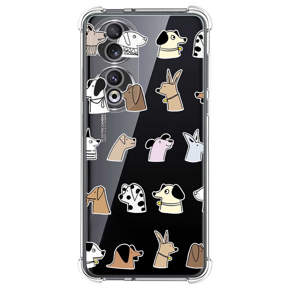 Funda Silicona Antigolpes compatible con Huawei Honor 90 5G diseño Perros Dibujos