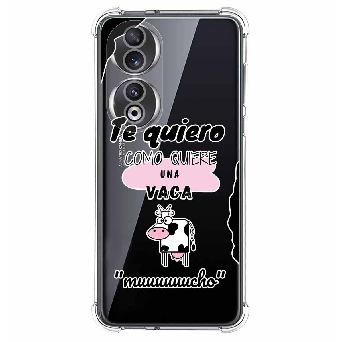 Funda Silicona Antigolpes compatible con Huawei Honor 90 5G diseño Vaca Dibujos