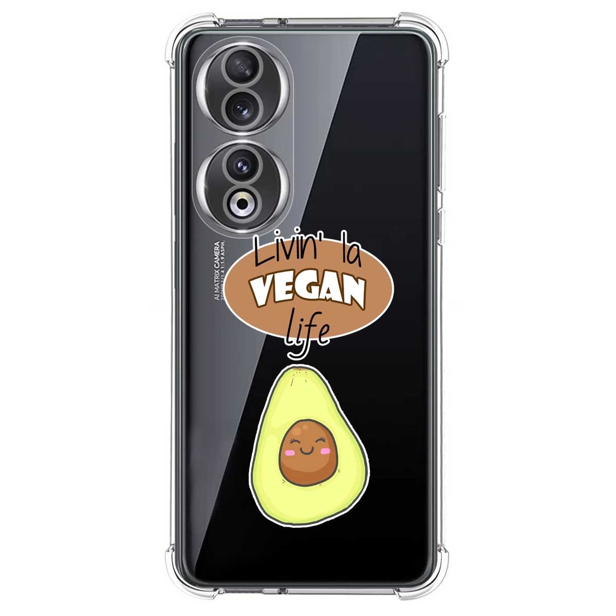 Funda Silicona Antigolpes compatible con Huawei Honor 90 5G diseño Vegan Life Dibujos