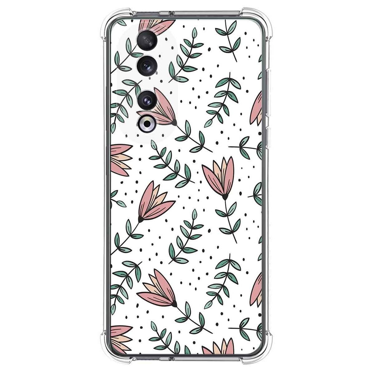 Funda Silicona Antigolpes compatible con Huawei Honor 90 5G diseño Flores 01 Dibujos