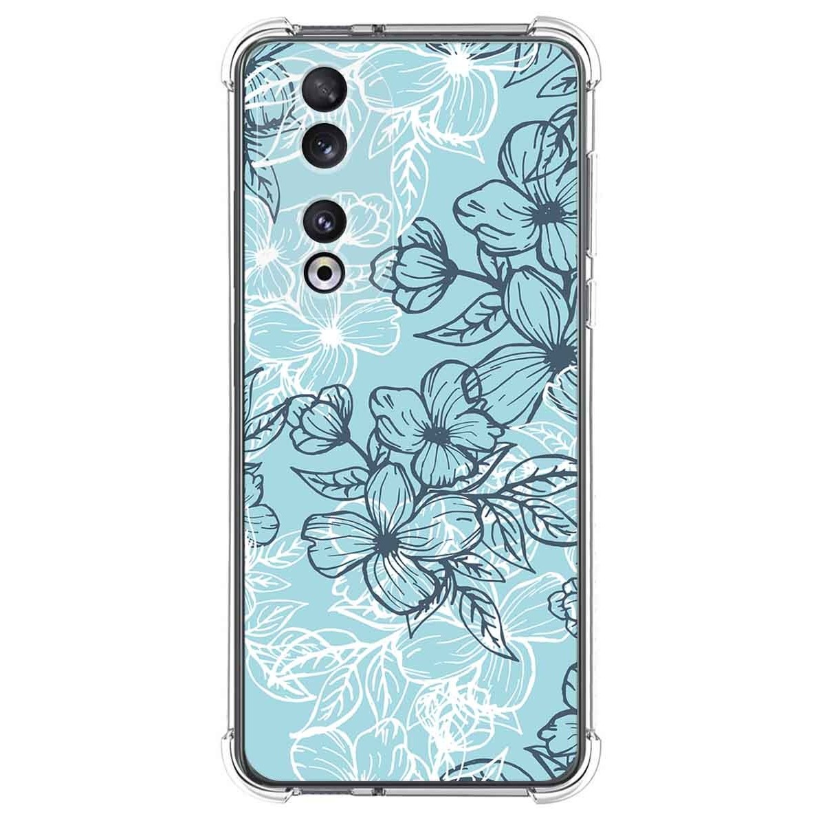 Funda Silicona Antigolpes compatible con Huawei Honor 90 5G diseño Flores 03 Dibujos
