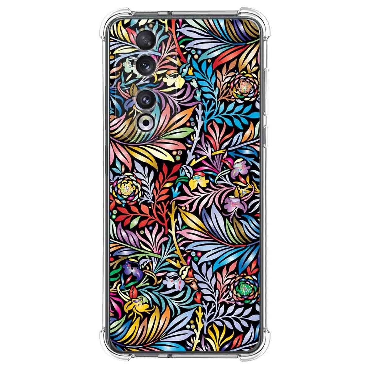 Funda Silicona Antigolpes compatible con Huawei Honor 90 5G diseño Flores 04 Dibujos