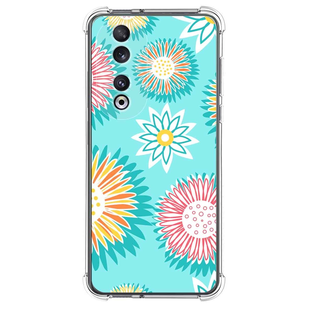 Funda Silicona Antigolpes compatible con Huawei Honor 90 5G diseño Flores 05 Dibujos