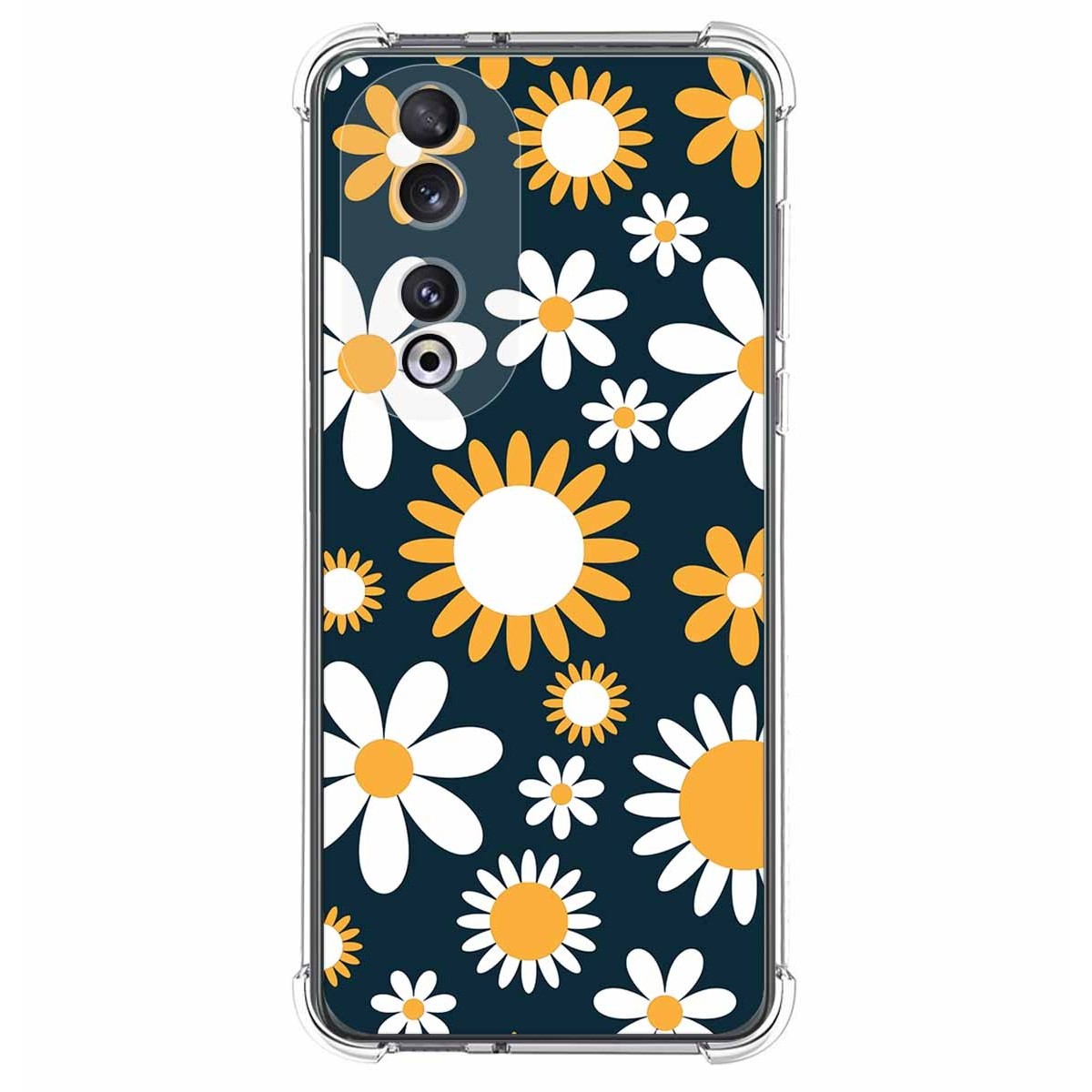 Funda Silicona Antigolpes compatible con Huawei Honor 90 5G diseño Flores 08 Dibujos