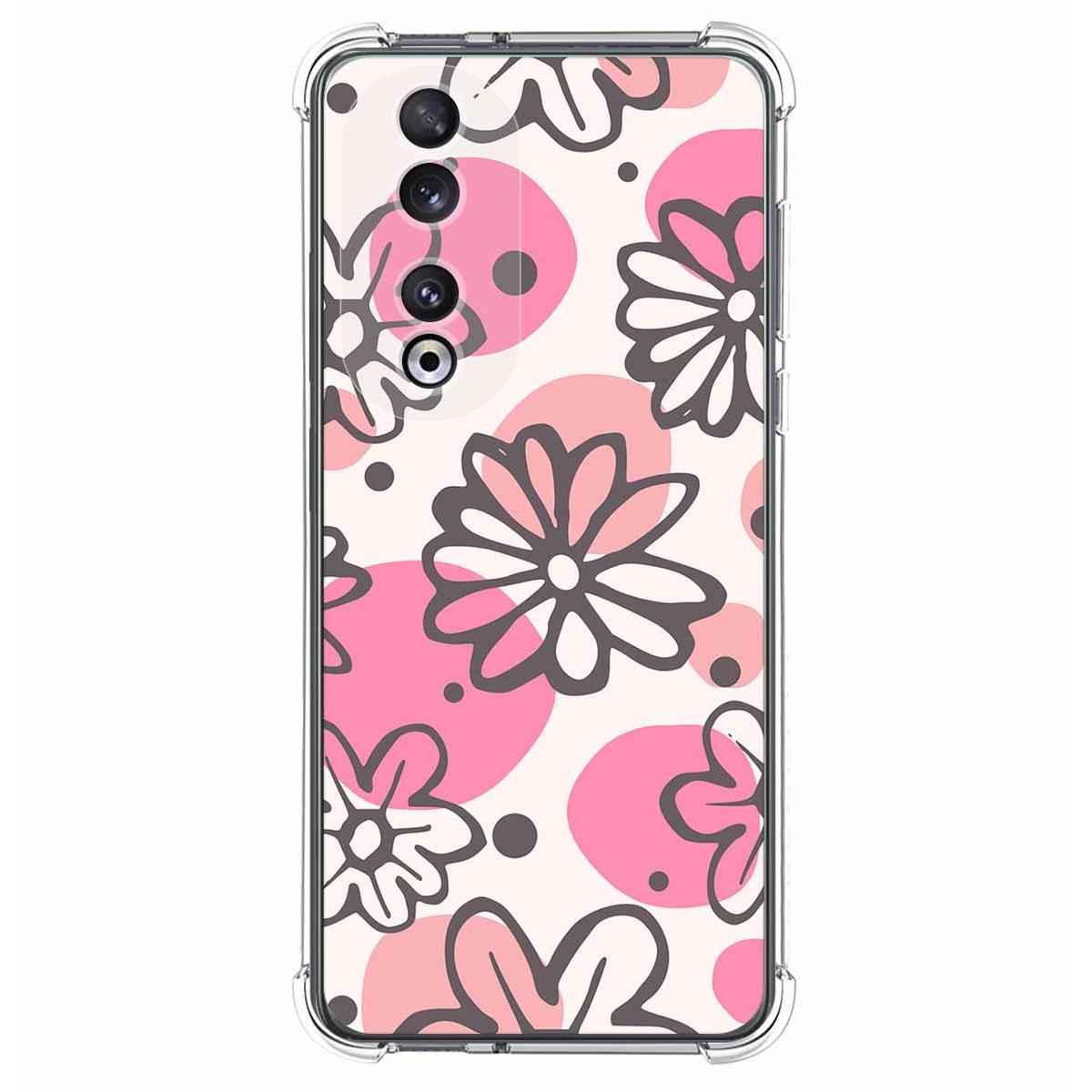 Funda Silicona Antigolpes compatible con Huawei Honor 90 5G diseño Flores 09 Dibujos