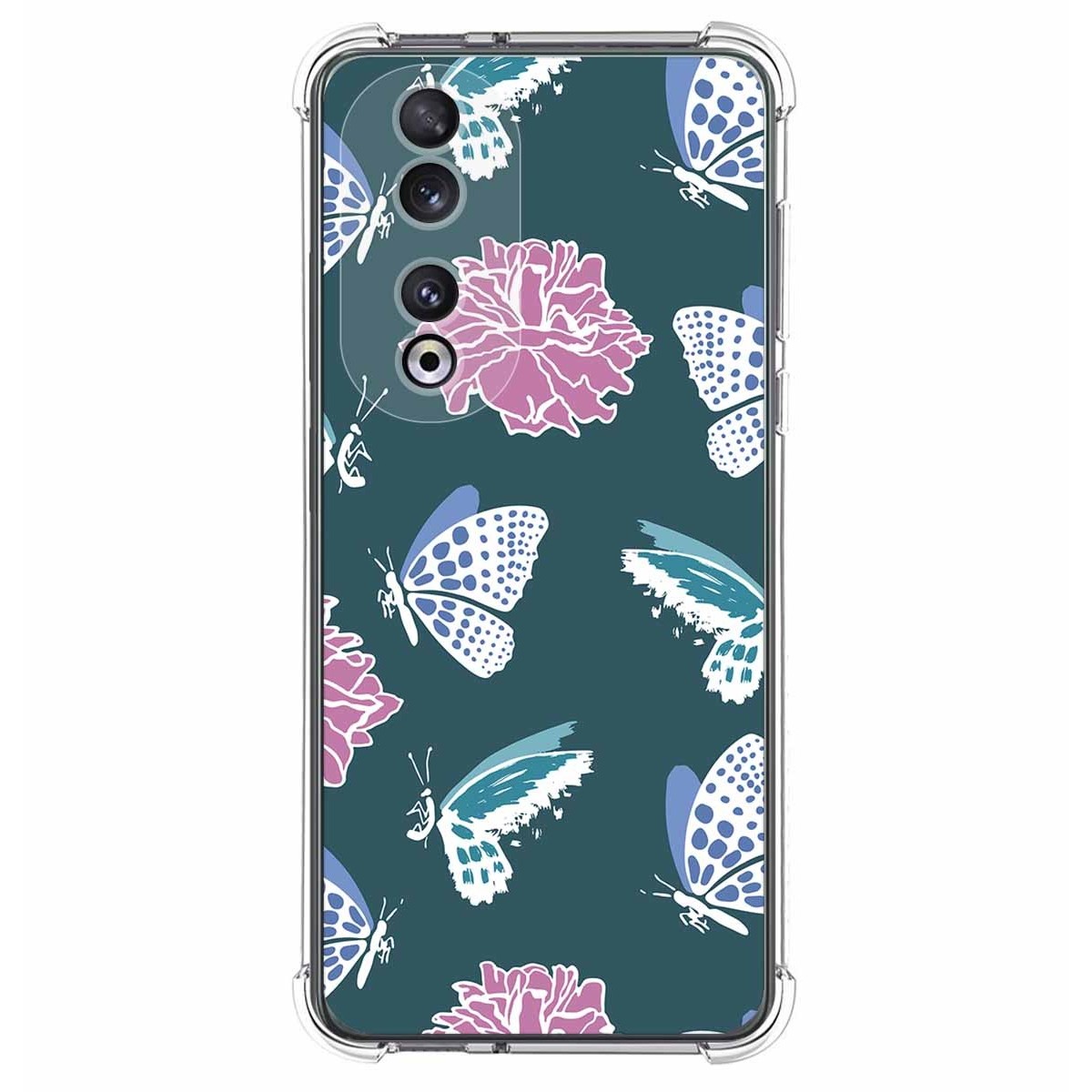 Funda Silicona Antigolpes compatible con Huawei Honor 90 5G diseño Flores 10 Dibujos