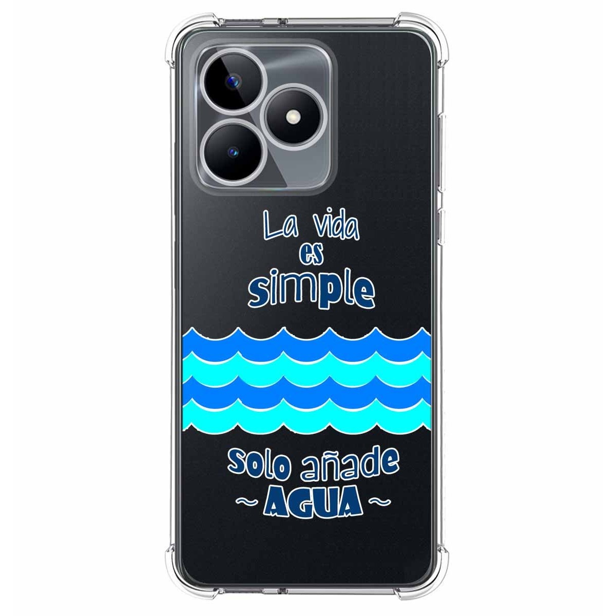 Funda Silicona Antigolpes para Realme C53 diseño Agua Dibujos