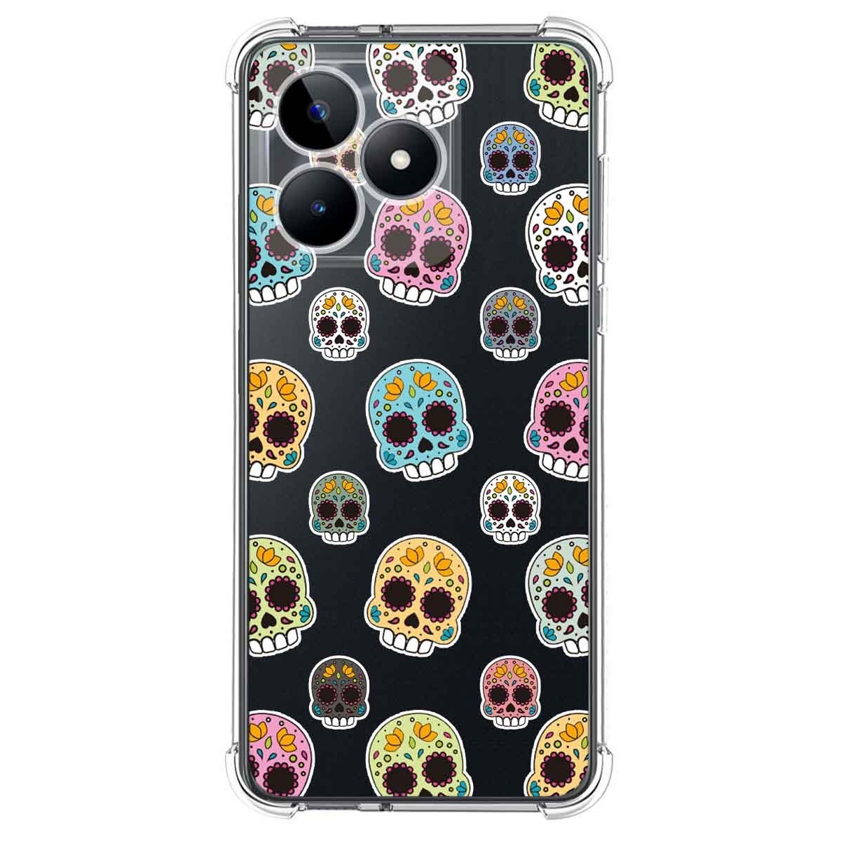Funda Silicona Antigolpes para Realme C53 diseño Catrina Dibujos