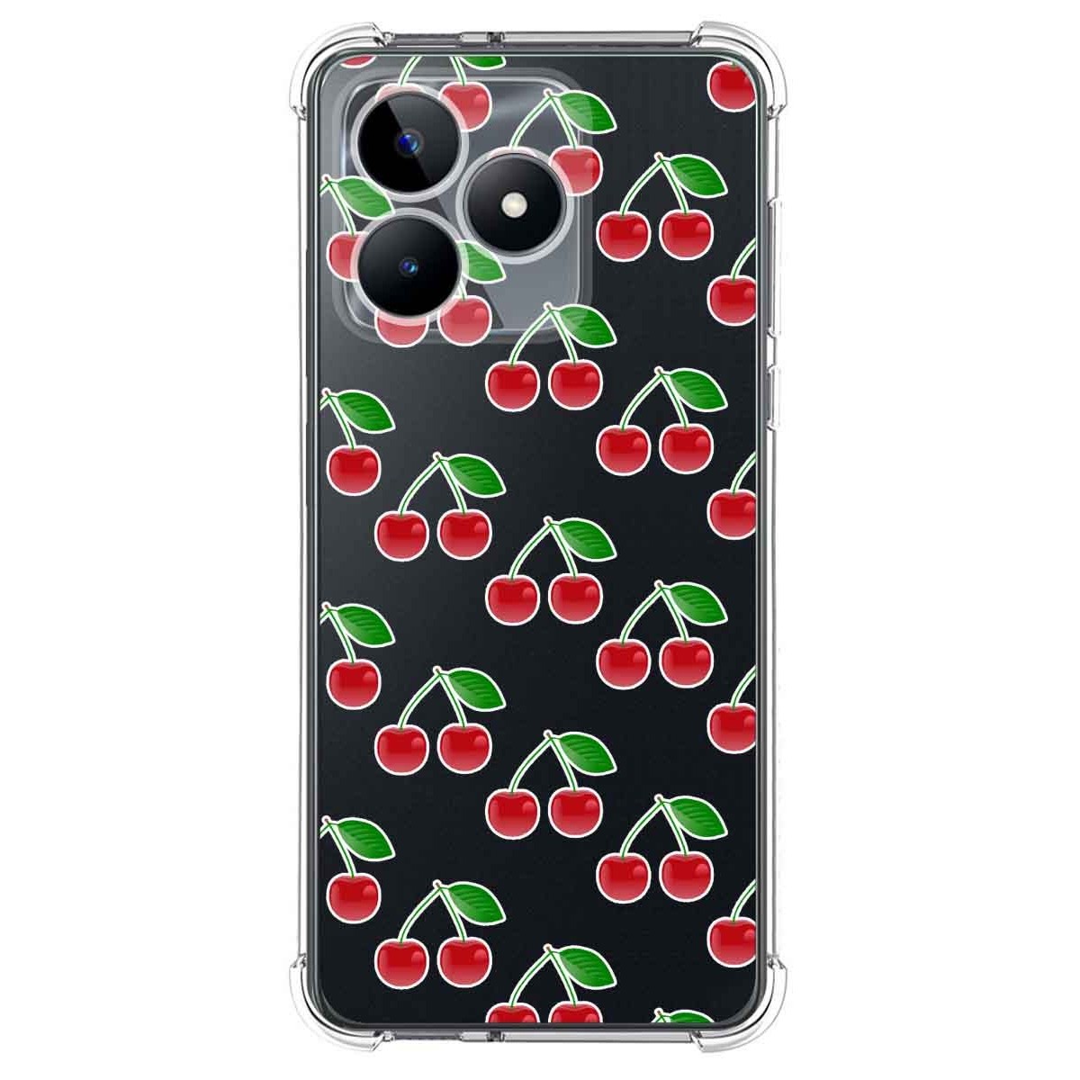 Funda Silicona Antigolpes para Realme C53 diseño Cerezas Dibujos