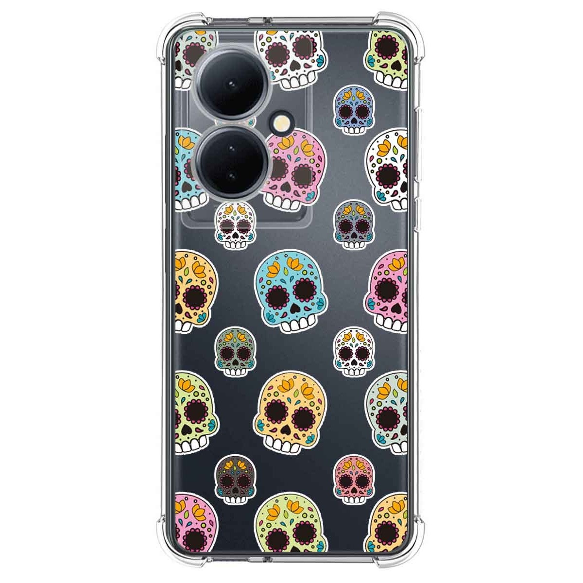 Funda Silicona Antigolpes para Vivo V29 Lite 5G diseño Catrina Dibujos