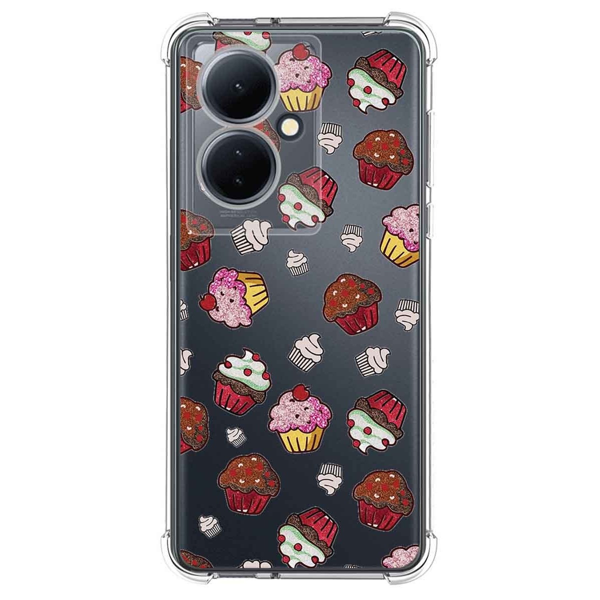 Funda Silicona Antigolpes para Vivo V29 Lite 5G diseño Muffins Dibujos