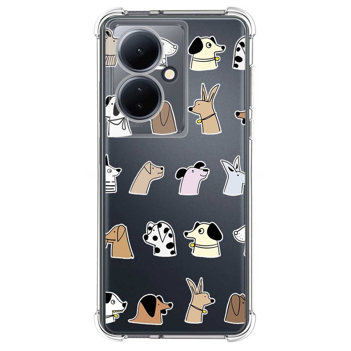 Funda Silicona Antigolpes para Vivo V29 Lite 5G diseño Perros Dibujos