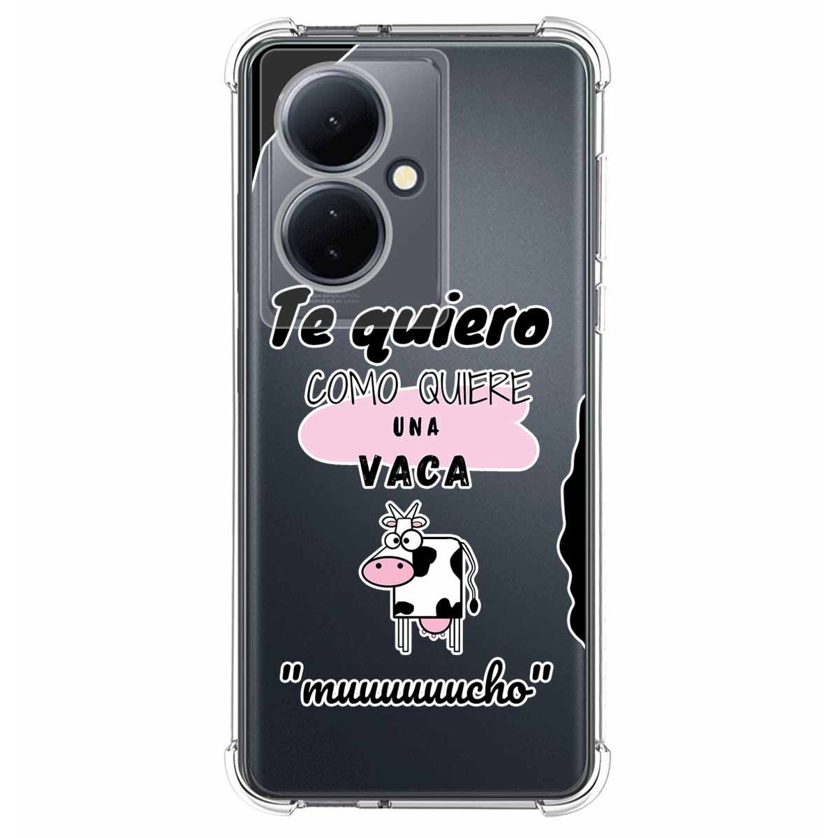 Funda Silicona Antigolpes para Vivo V29 Lite 5G diseño Vaca Dibujos