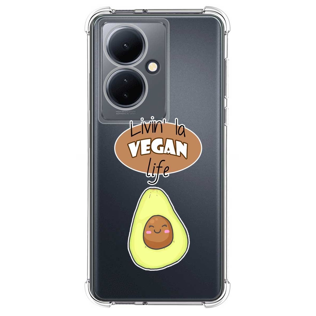 Funda Silicona Antigolpes para Vivo V29 Lite 5G diseño Vegan Life Dibujos