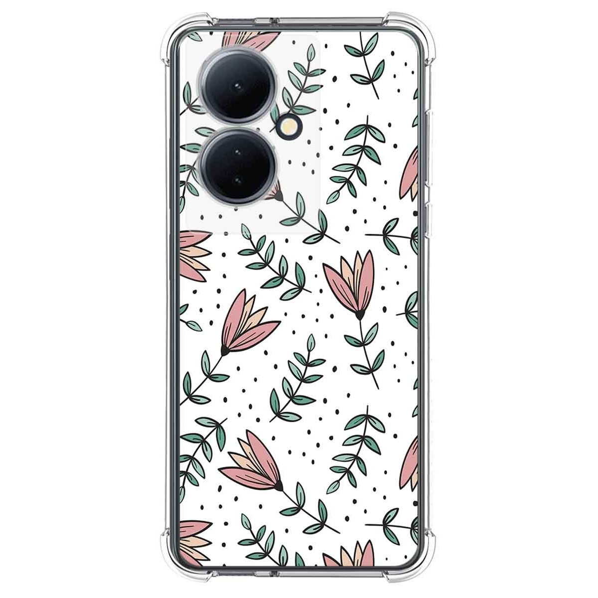 Funda Silicona Antigolpes para Vivo V29 Lite 5G diseño Flores 01 Dibujos