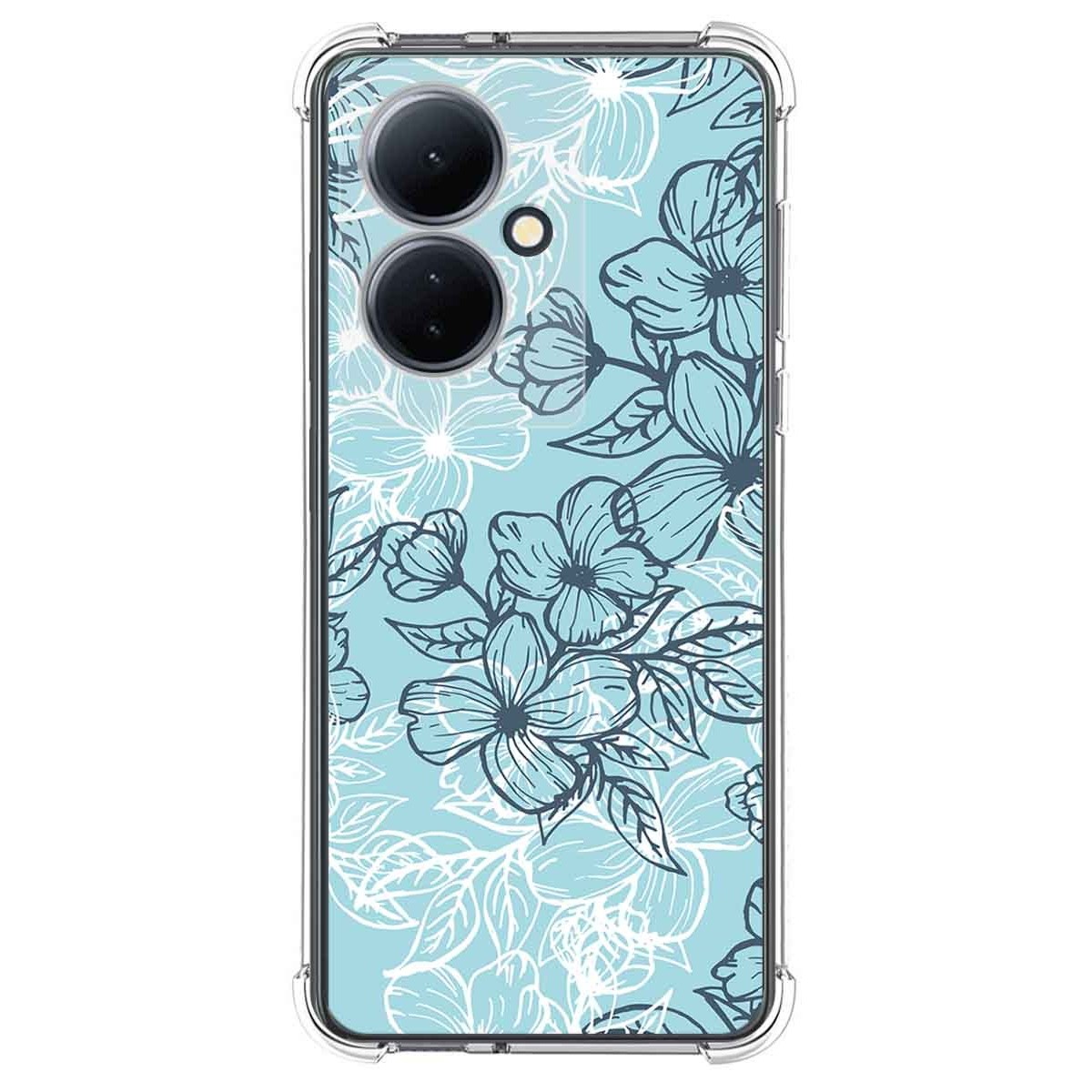 Funda Silicona Antigolpes para Vivo V29 Lite 5G diseño Flores 03 Dibujos