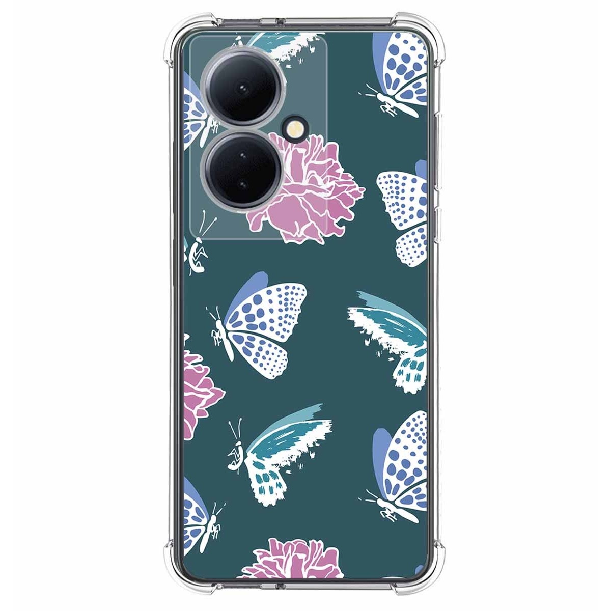 Funda Silicona Antigolpes para Vivo V29 Lite 5G diseño Flores 10 Dibujos