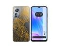 Funda Silicona Transparente para Blackview A85 diseño Hojas Dibujos
